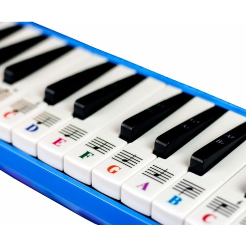 Piano Stickers for QMG 32/37 Key Melodica - Transparent and Removable with Free Piano Ebook