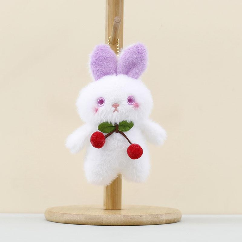 Cherry Plush Rabbit Toy Pp Cotton Stuffed Animal Keychain For Gift Kids