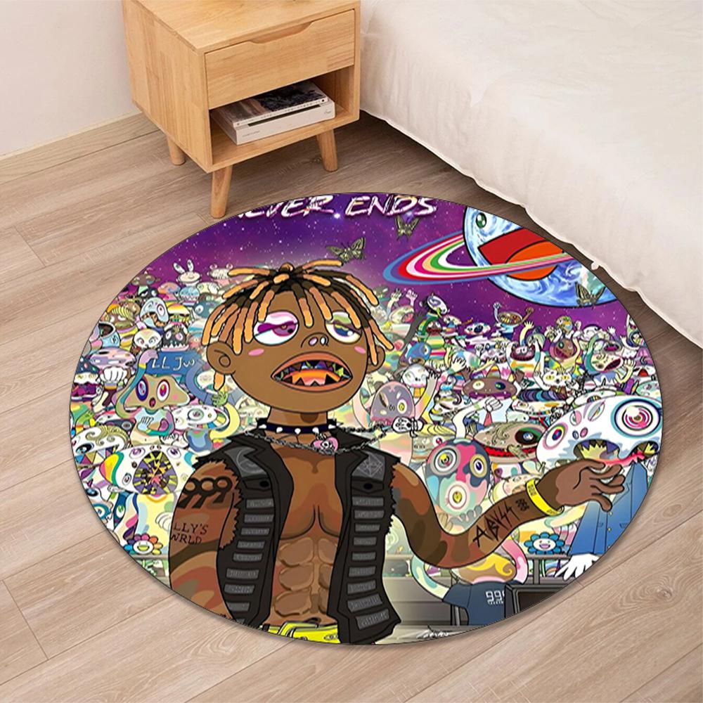 Juice WRLD Printed Round Rug Carpet Chair Rug Area Rug Entryway Doormats,for Office Chair Living Room Bedroom Kitchen Room.