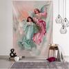 Blanket Art Hanging At Home Living Room Bedroom  Decor Vintage Mural Plaster Angels and Demons Wall Tapestry