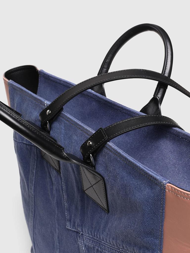 Torba typu Tote z denimu w stylu patchworku L X08065P4219 UNI Blue H0507 [Diesel] damska