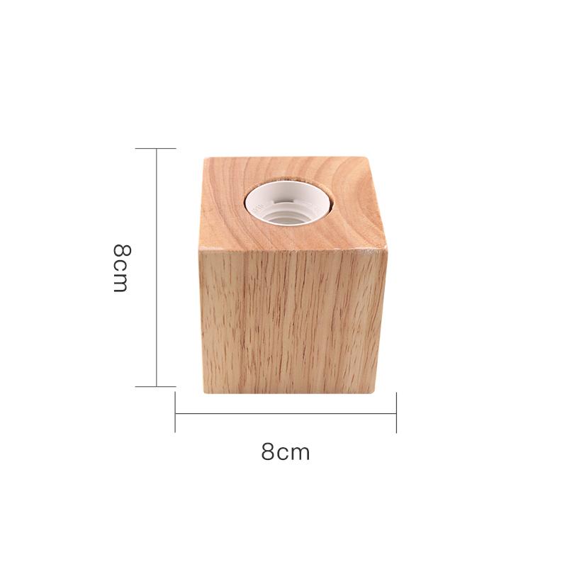 Vintage Wood Table Lamp Base E27 Socket Holder 220V 110V EU Plug Retro Night Lights Desk Lamp for Bedroom Living Room Decoration