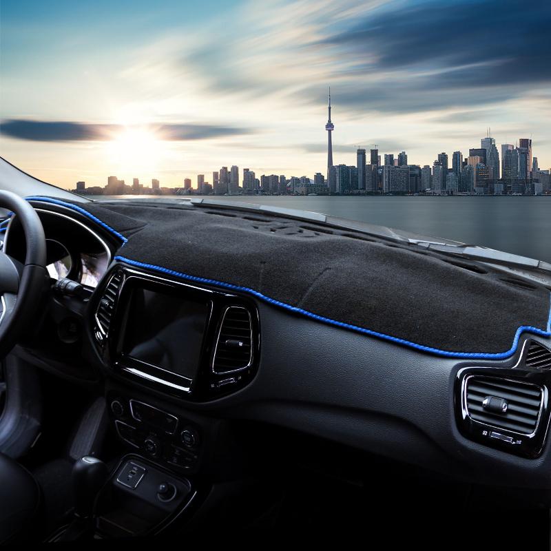 

Коврики на приборную панель автомобиля, избегайте легкой панели, приборная платформа, настольные ковры с левым рулем для Jeep Compass 2017 2018, аксессуары