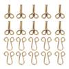 Bronze Sewing Hooks Eyes Durable Metal Fur Coat Hook Fasteners Covered Hook Eye Closures  For Coats