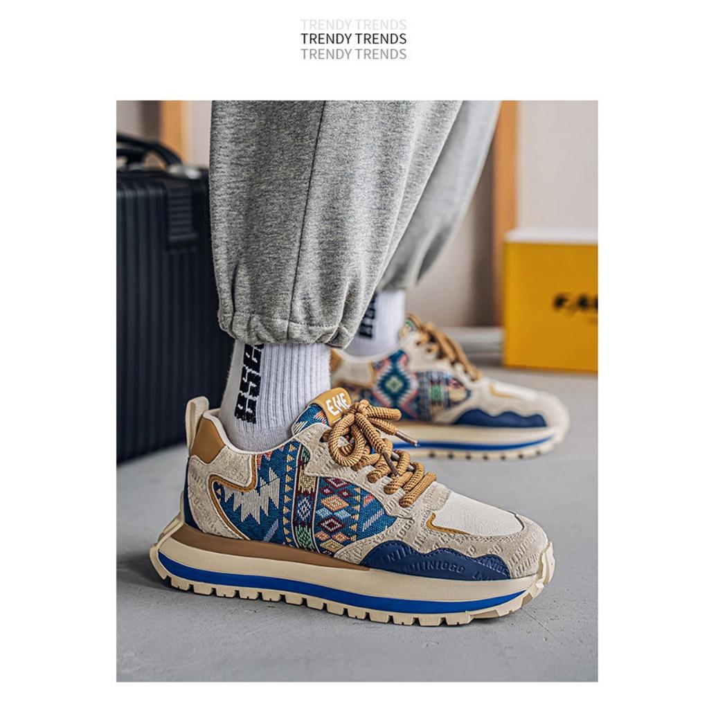 Men's Shoes, Height Increasing, Casual, Sports Shoes, Teenagers, Leather Surface, Thick Sole, Dad's Trendy Shoes