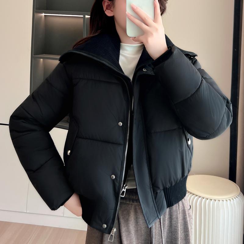 Fashion Winter Coat Female Short Parkas Long Sleeve Loose Thick Warm Women's Jackets