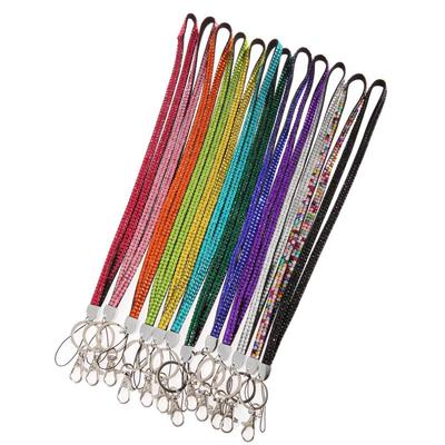 Strong Rhinestone Card Holder Lanyard with Advanced Tensile Durability for School Events and Office Staff