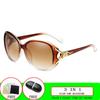 Newest Anti-UV Square Sunglasses for Women with Retro Camellia Design and Summer Glasses Case