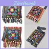 Bohemian Embroidered Crossbody Bag With Tassels For Daily Casual Wear