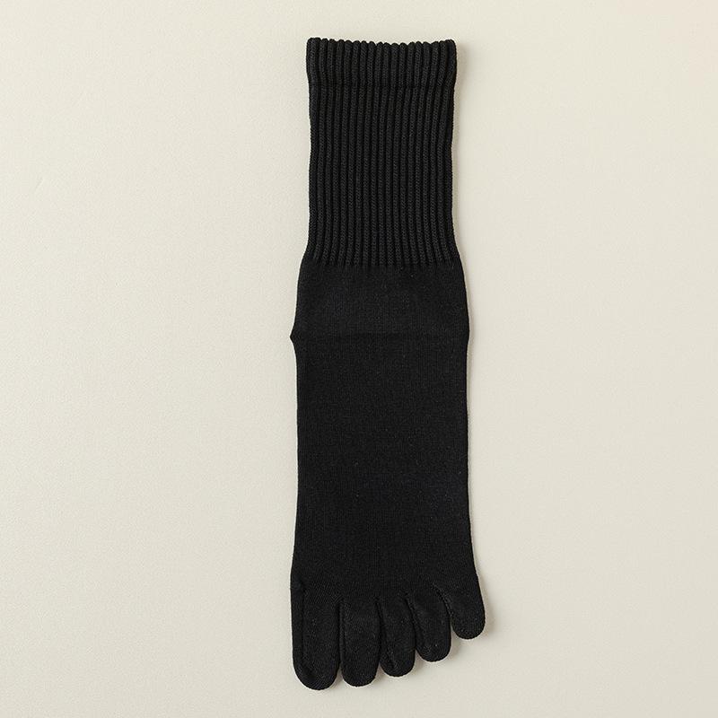 Fünf-Zehen-Socken für Herren, Herbst und Winter Reine Baumwolle Anti-Geruchs-Mittelwaden-Socken für Herren, Antibakterielle nahtlose Zehensocken für Herren