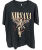 Nirvana Groupe de Rock T-shirt à Manches Courtes Homme Taille Moyenne Noir