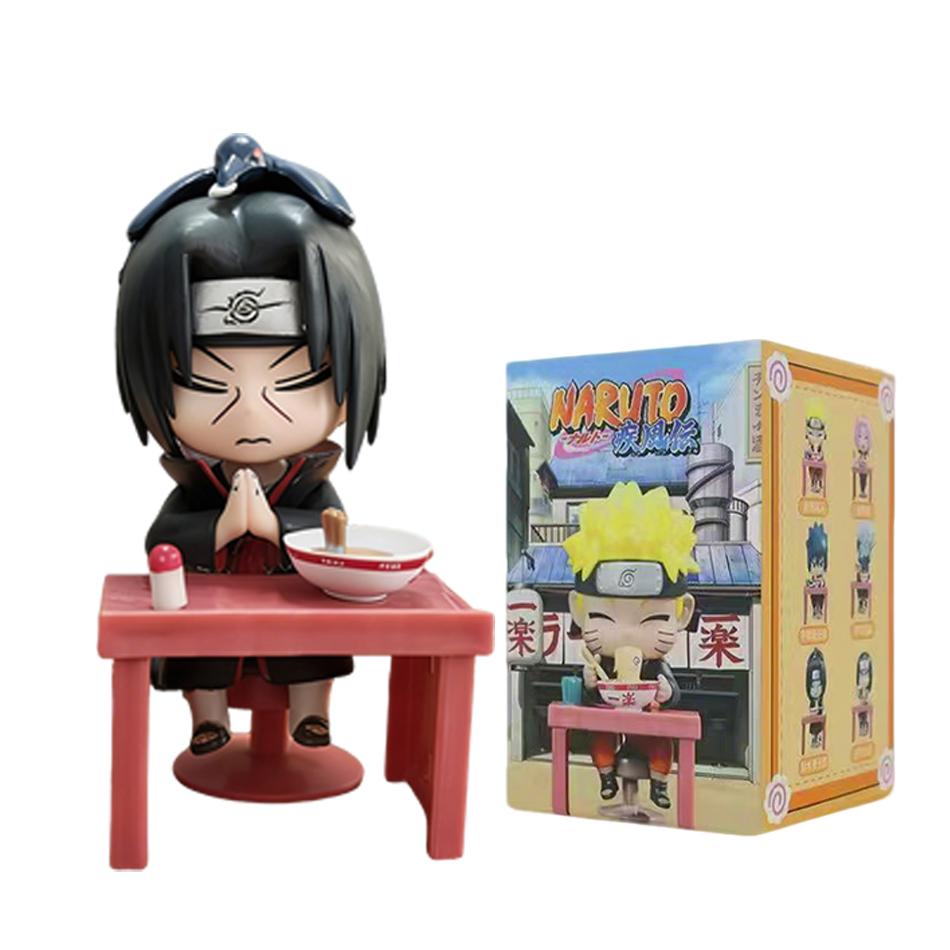 Naruto Shippuden Ramen Theme Series - Chibi Mini PVC Anime Figures - Sasuke Uchiha & Naruto Toy Gifts