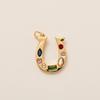 Colorful Enamel Retro Pendant with Cowboy Boots, Horseshoe, and Cross Charms in 18K Gold Copper