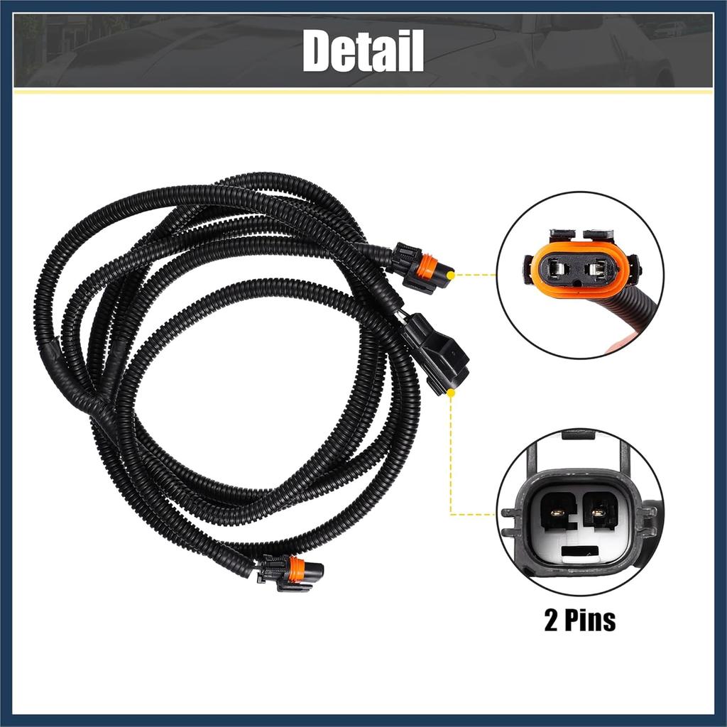 Fog Light Wiring Harness Kit 56045501AC for Dodge Ram 1500 2500 3500 4500 5500 Truck 2002-2010 Left Right Side Black ABS Stylish Design