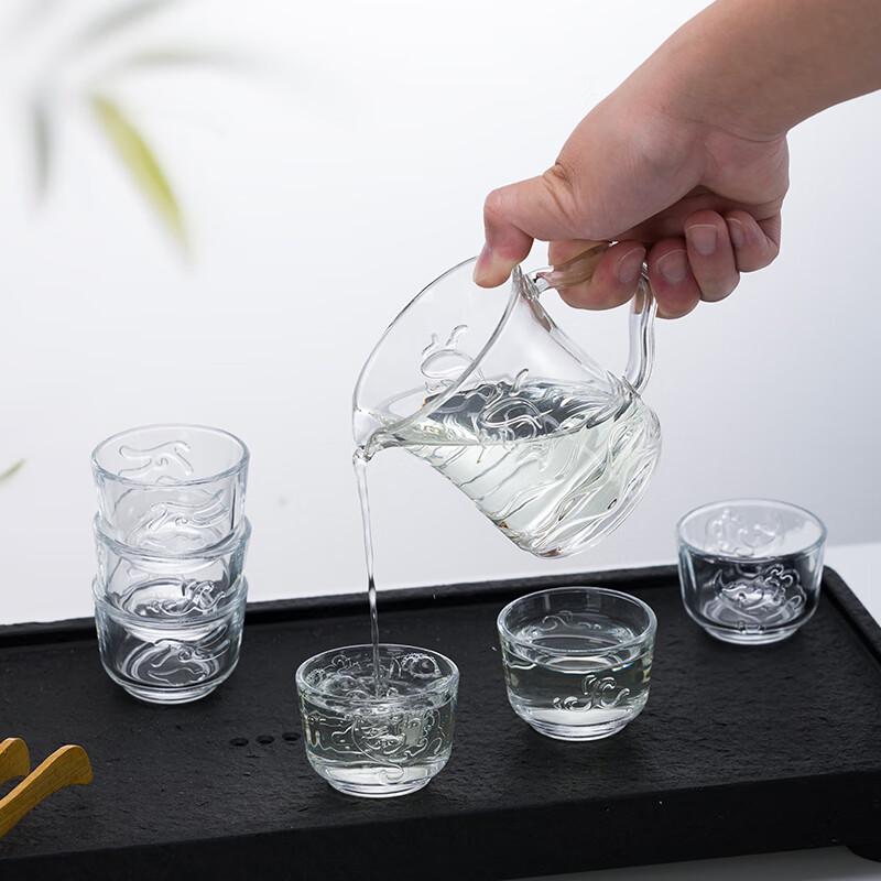 Shanchongshan Ruyudesui 8-Piece Sodium-Calcium Glass Tea Set