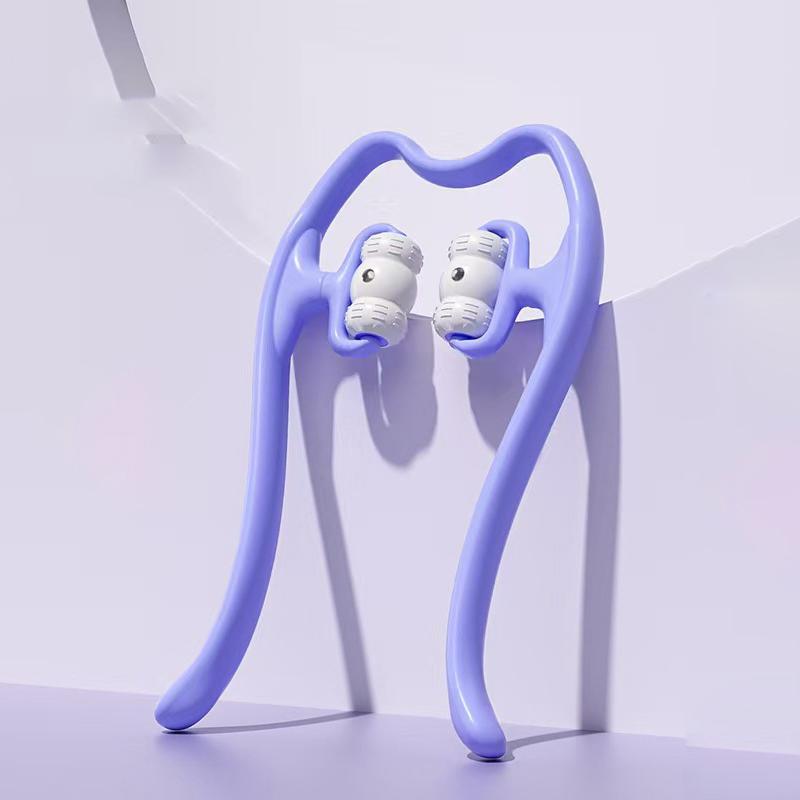 

Массажер для шеи Терапия Шея Плечи Двойной Триггерный Роликовый Инструмент Для Самомассажа Снятие Давления Шеи Глубокий Массаж Давлением фиолетовый