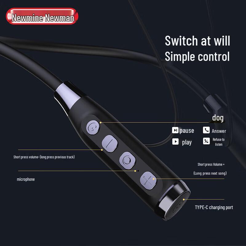 Newmine H58S Bluetooth Neckband Sport Earphones