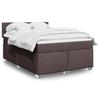 Vidaxl Letto Continentale Con Materasso, Marrone, Tessuto, 160X200 Cm