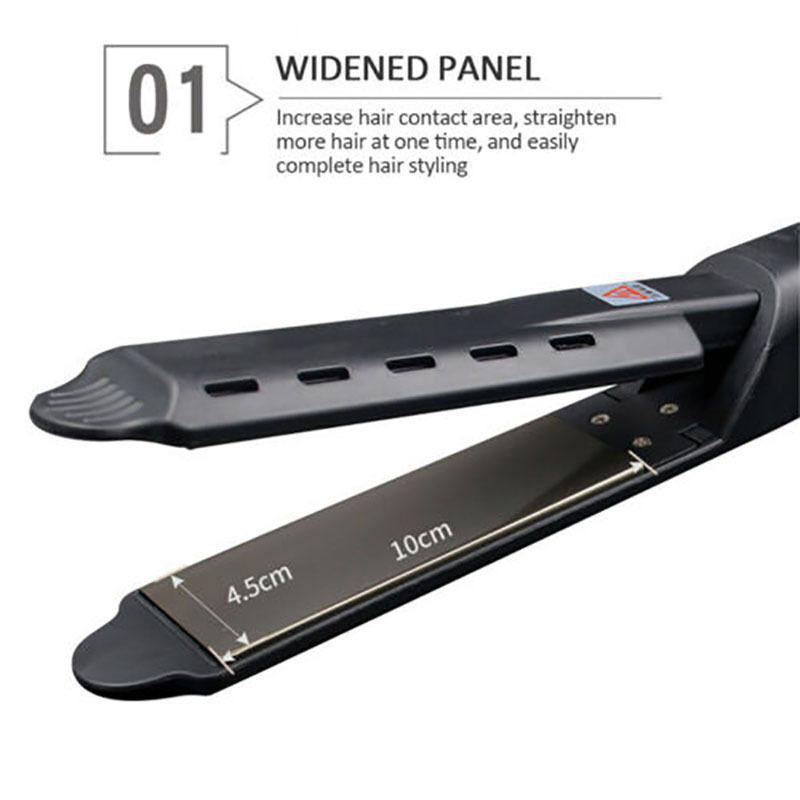 Adjustable Temperature Straightener: Damage-Free Hairstyling Tool for Bangs and Hair.