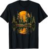 Vintage Nature Reflection Forest Trees Outdoor Wildlife T-Shirt