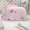 Cherry Blossom Pink Polka Dot Foldable Pencil Case – Stylish and Cute Student Stationery Bag