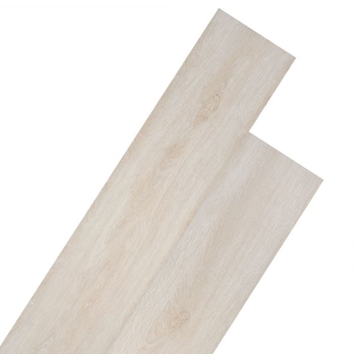 VidaXL Planche de Plancher PVC Autoadhésif 2 mm Blanc Chêne Revêtement de Sol 245172