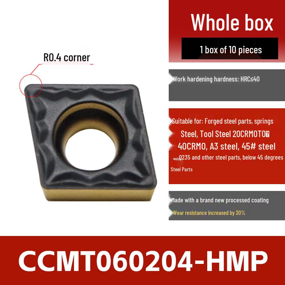 CNC Stainless Steel Lathe Inserts: Rhombic Boring CCMT DCMT TCMT for Outer Diameter & Inner Hole Turning