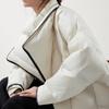 ELLE Basic Large Lapel Duck Down Color Block Oversized Fashion Design Casual Loose Versatile Puffer Long Sleeve Down Jacket Women outerwear EY53307