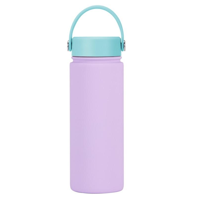 550ml Stainless Steel Vacuum Insulated Travel Mug With Wide Mouth Carry Strap - Outdoor Sports Water Bottle Gym Hiking
