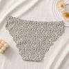 Sous-vêtements String Triangle Basse Taille Léopard Fin Sans Couture pour Femmes