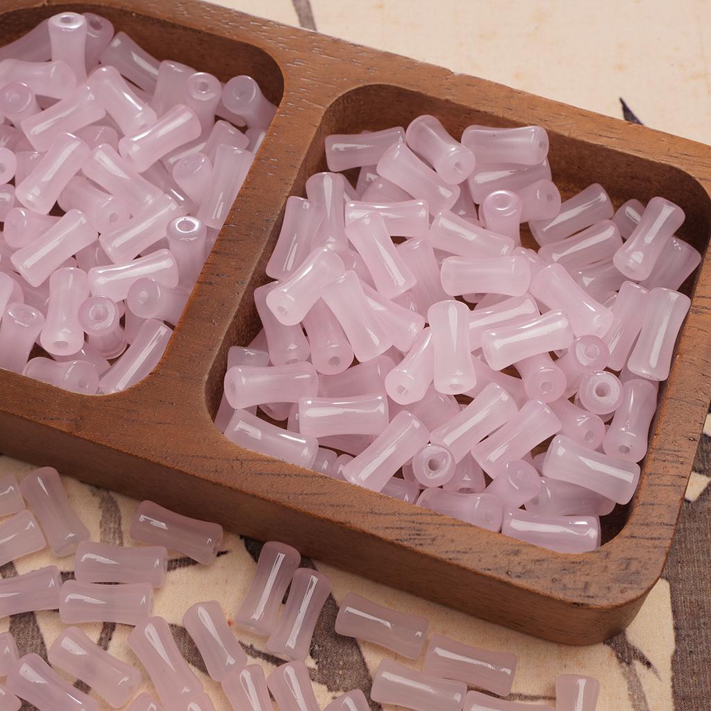 Glass Halo Staining Sprinkles Bamboo Beads Ancient Style Loose Beads Handmade Diy Hand Beaded Beads Accessories Glaze Imitation Jade Beads Materials