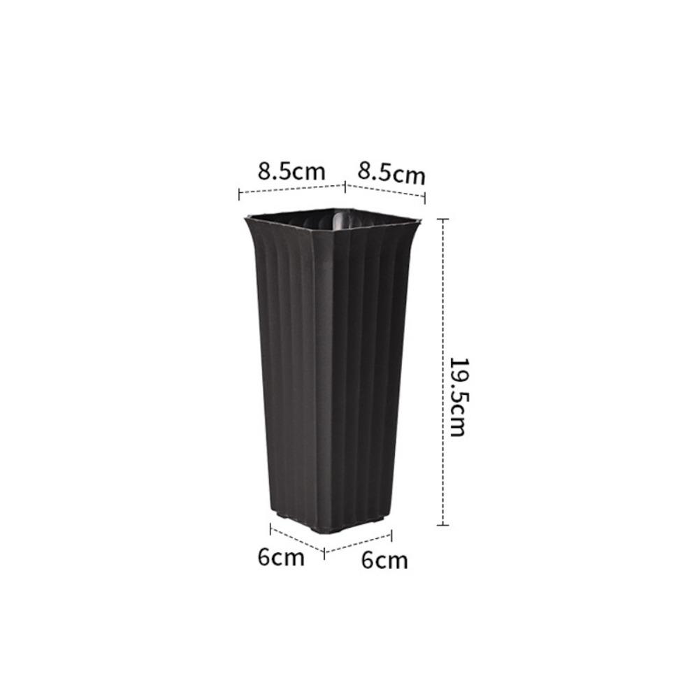 

Vertical Stripes Design Decorative Vase Black White Plant Pot Desktop Decor Ornament Home Decor Black S