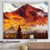 Golden Sunrise Snow Mountain Tapestry Sea Of Clouds Nature Landscape Wall Hanging Aesthetic Home Decor Bedroom Dorm