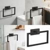 Square Towel Holder Wall Mounted Hand Towel Rings Bathroom Storage Hanging Rack Rustproof Hardware Easy to Install