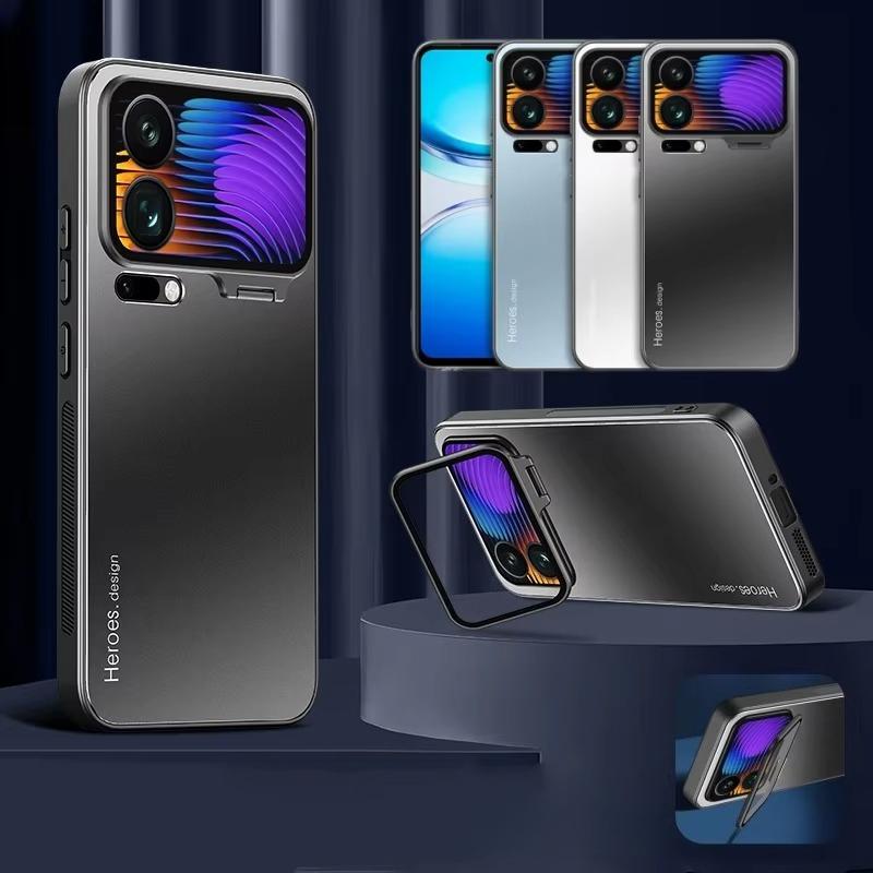 Advanced Matte Camera Lens Invisible Stand Phone Case For Xiaomi 17 Pro Max 17 Pro Dustproof Car Magnetic Hard Back Protect Case