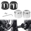 2x Motorcycle Front Axle Nut Covers Caps Aluminum Black/Chrome For Harley Sportster Touring Softail Dyna VRSC Fat Bob Wide Glide