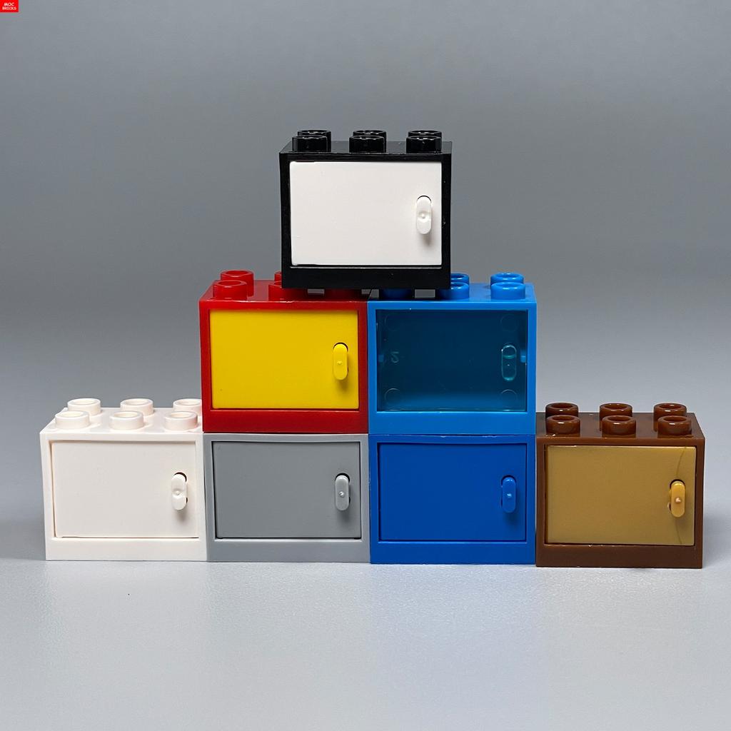 MOC Bricks Furniture Container Box Cupboard Drawer 2x3x2 4532 4536 Accessory Assembled Building Blocks Toys Kids Gift