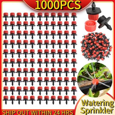 50-100pcs Adjustable Irrigation Drippers Sprinklers 1/4'' Emitter Dripper Micro Drip Irrigation Sprinklers for Watering System