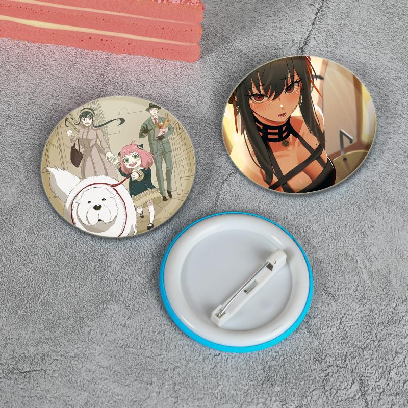 32/44/58mm Cute Anime SPY X FAMILY Brooches Anya Forger Lapel Pins Cartoon Badge Backpack Hat Jewelry Handmade Accessories Gifts