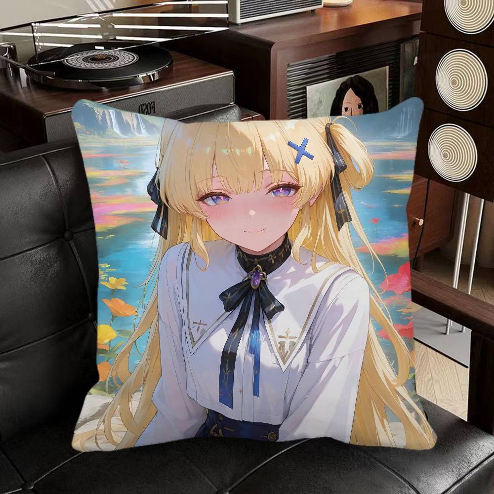 Phoebe Wuthering Waves Game Pillow Case Square Pillow Bedroom Sofa Leisure Comfort Cushion Car Home Decoration