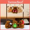 Charming Capybara Plush Toy Cute Keychain Animal Figurine Soft Velvet Stuffed Doll