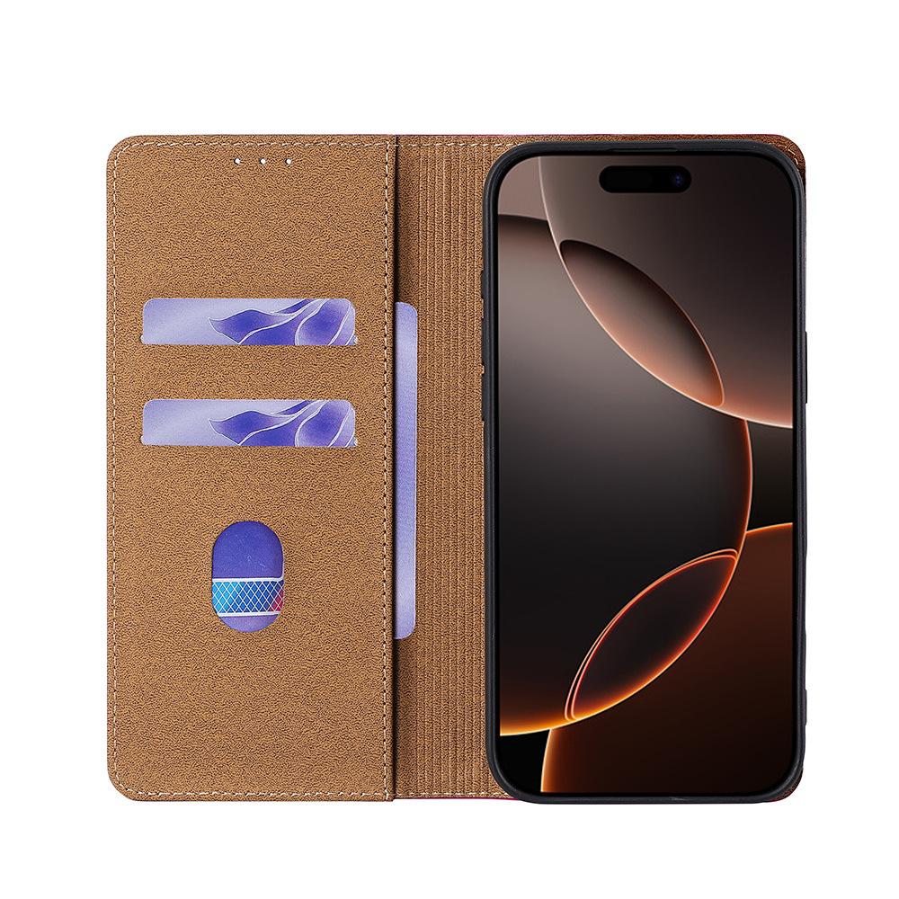 Crocodile Pattern Top Layer Cowhide Flip Wallet Phone Case for Xiaomi Poco C81X Poco X7 Civi 3 Shockproof Protective Cover