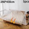 5 Pieces Plastic Bed Dust Covers Elastic Edged Oversized Anti-spill Protector for Home Renovation Furniture Storage