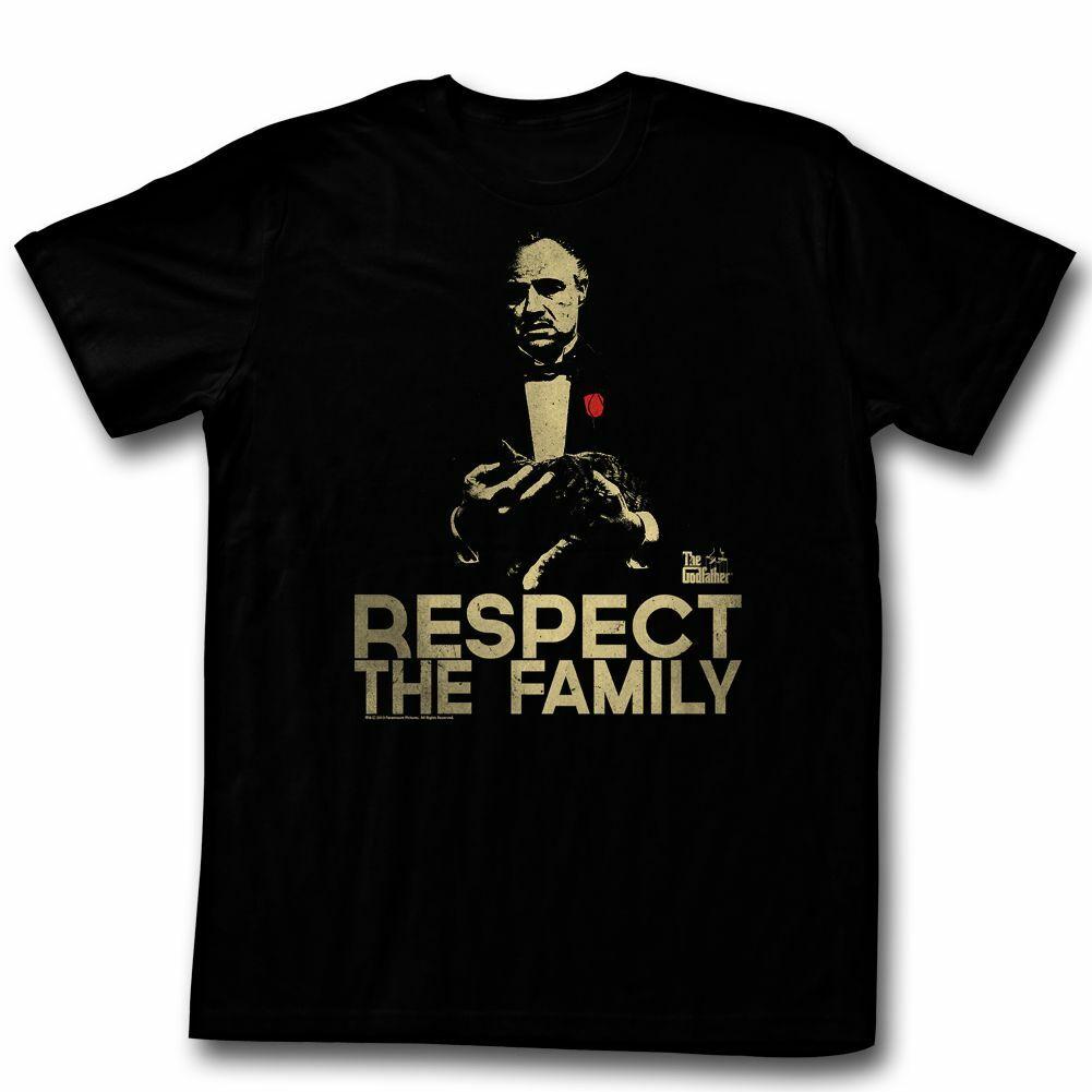 Godfather Respect Black Adult T-Shirt Mens Womens Tees Top L