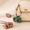 Silk Elephant Pendant Necklace – High-End Chinese Ethnic Design