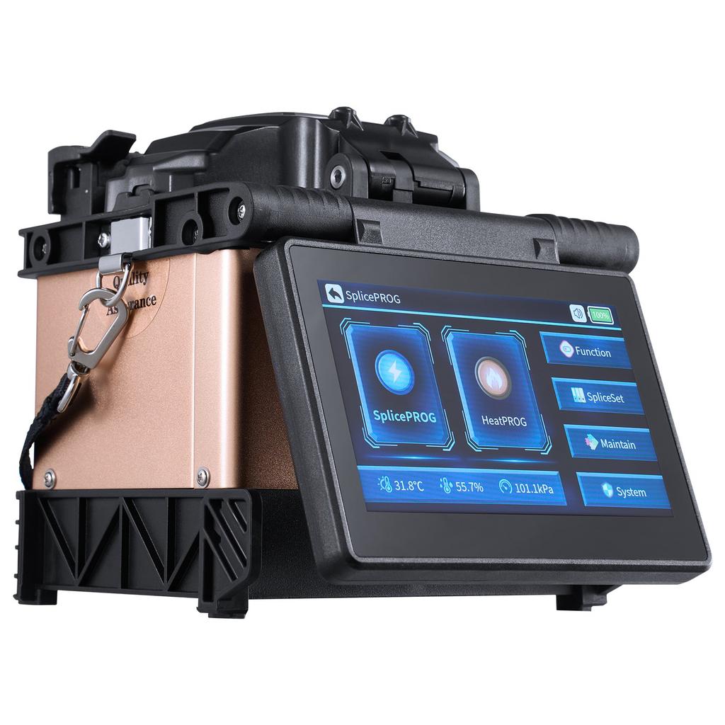 VEVOR Fiber Fusion Splicer 4 Motors, Clad Alignment Fiber Optic Splicer 6s Splicing & 13s Heating