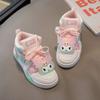 Children's sports shoes 2025 autumn new boys casual shoes high top girls board shoes trend soft sole baby shoes