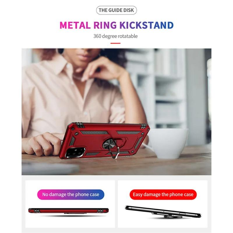 For Samsung A51 A71 A21S A21 A31 A41 A01 A11 Armor Magnetic Metal Ring Case For Galaxy A10 S A20 E A30 A50 A70 A40 A60 A80 A90