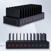 Intelligent European Plug Desktop Chargers with 10 Ports 5 USB 5 Type C ABS Material for Organized Multi Device Charging