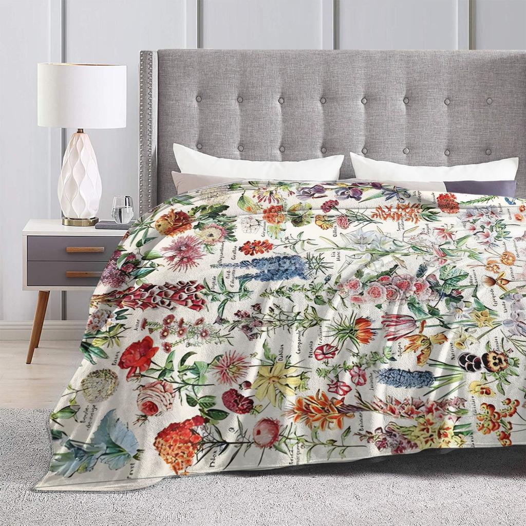 Flower Market Soft Blankets Girls Boys Plush Throw Blanket Comfortable Couch Bed Flannel Bedspread Sofa Bed Cover